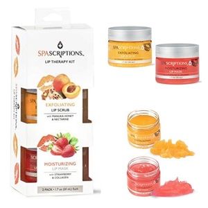 2 Pk SPASCRIPTIONS Lip Exfoliating Scrub Mask NIP